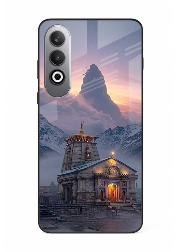 Kedarnath temple mountain spiritual aesthetic OnePlus Nord CE4 glass devotional case