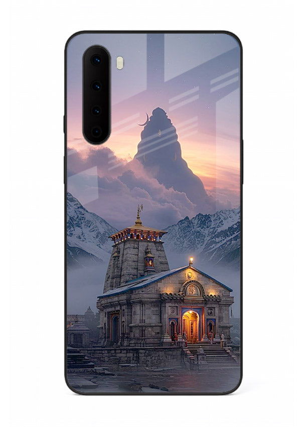 Kedarnath temple mountain spiritual aesthetic OnePlus Nord glass devotional case