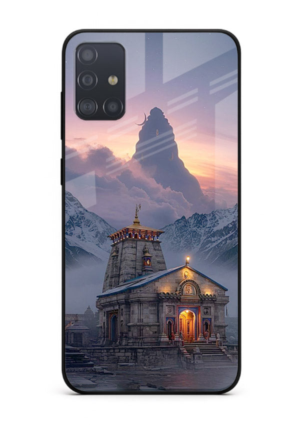Kedarnath temple mountain spiritual aesthetic Samsung A71 glass devotional case
