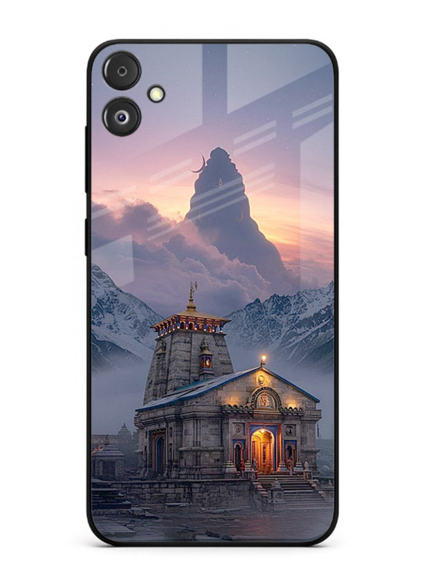 Kedarnath temple mountain spiritual aesthetic Samsung F04 5G glass devotional case