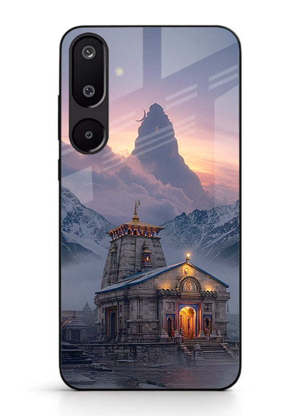 Kedarnath temple mountain spiritual aesthetic Samsung F16 5G glass devotional case