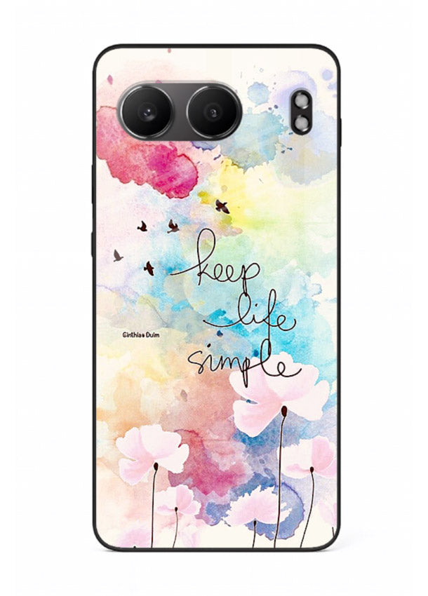 Soft watercolor floral artwork printed on OnePlus Nord 4 glass back cover with minimal style.