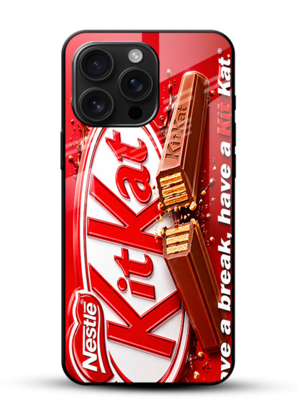 KitKat Chocolate Break glass back cover with red wrapper design - 1