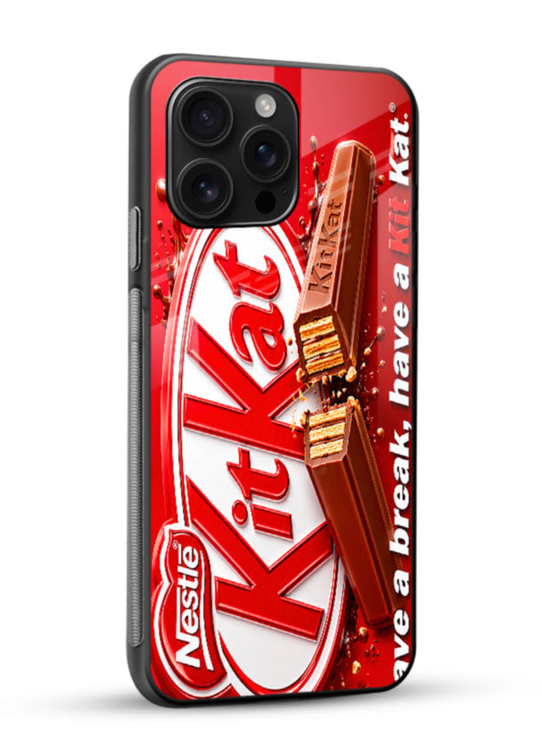 KitKat Chocolate Break glass back cover with red wrapper design - 2