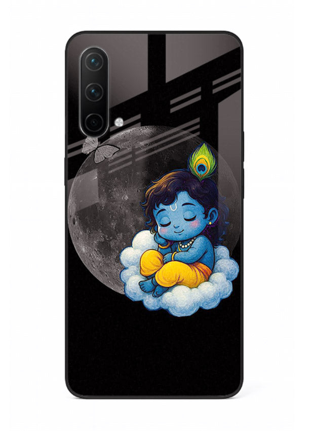 Baby Krishna sleeping on moon art OnePlus Nord CE 5G glass dreamy devotional case
