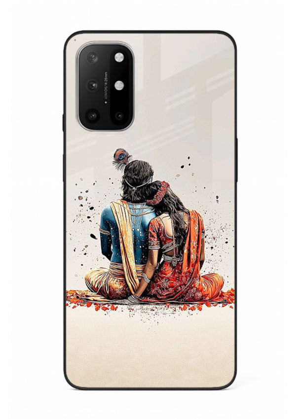 Radha Krishna back pose artwork for OnePlus 8T