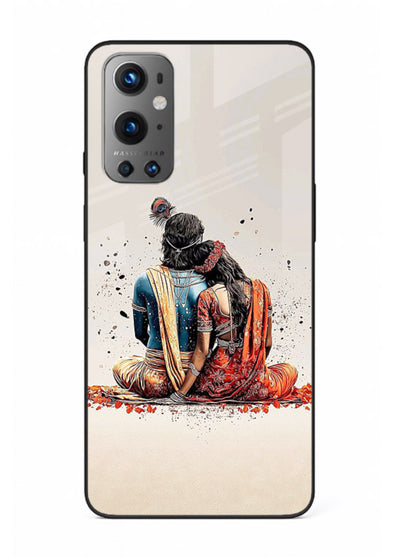 Radha Krishna back pose artwork for OnePlus 9