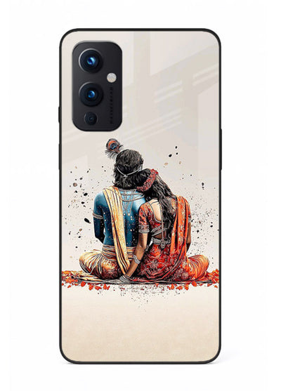 Radha Krishna back pose artwork for OnePlus 9 Pro