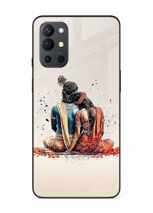 Radha Krishna back pose artwork for OnePlus 9R