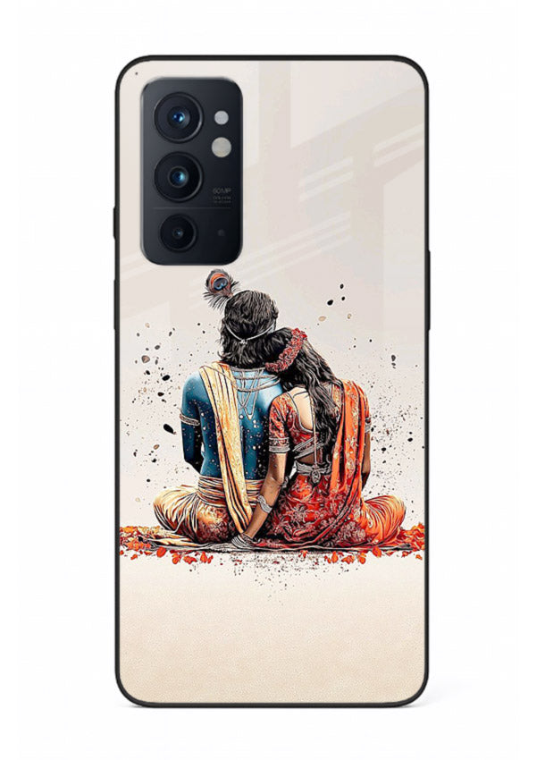 Radha Krishna back pose artwork for OnePlus 9RT