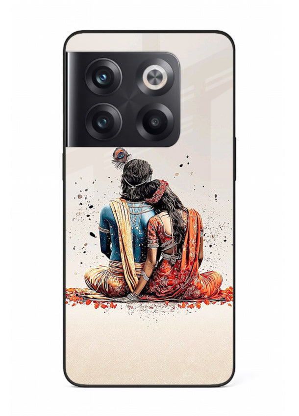 Radha Krishna back pose artwork for OnePlus 10T