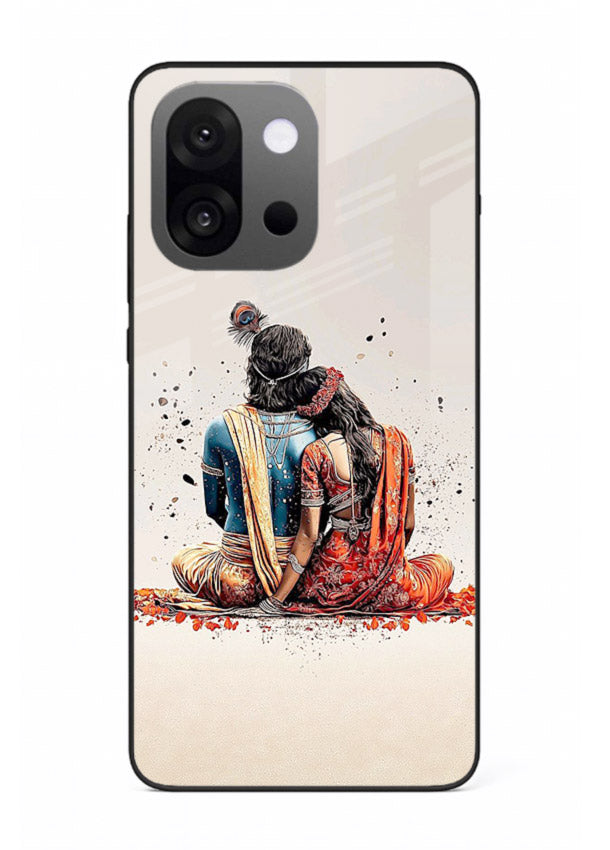 Radha Krishna back pose artwork for OnePlus 13s
