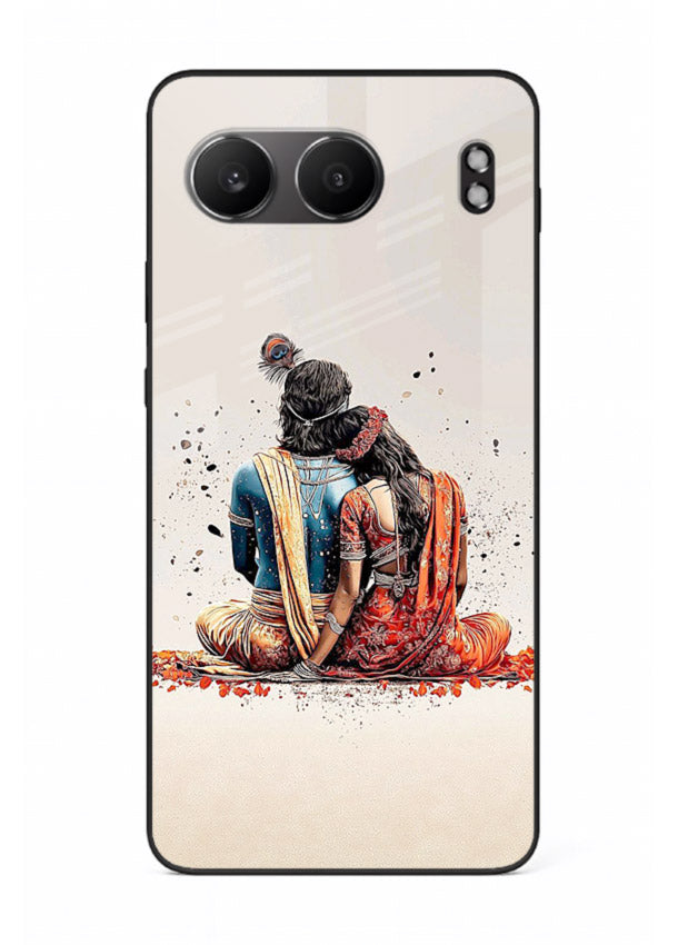 Radha Krishna back pose artwork for OnePlus Nord 4
