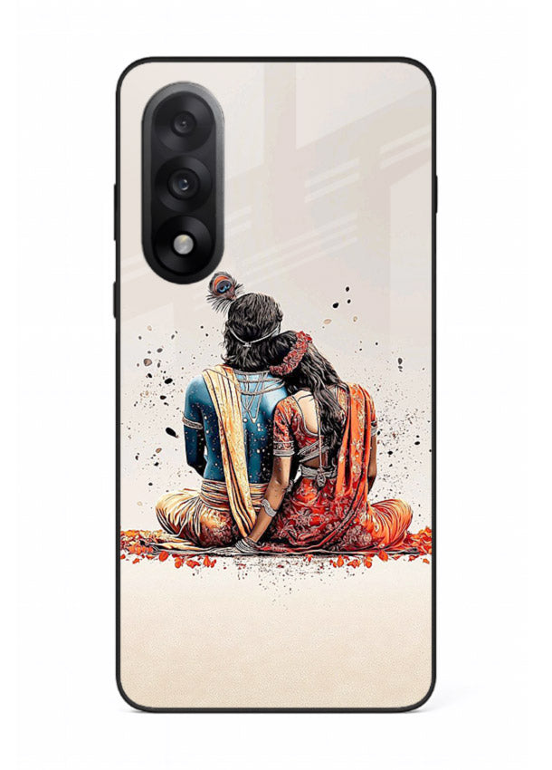 Radha Krishna back pose artwork for OnePlus Nord 5