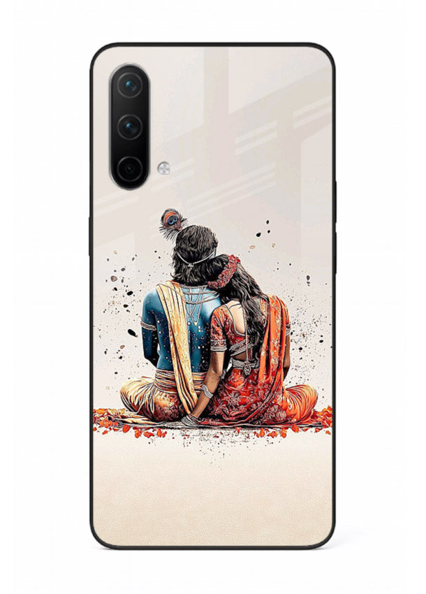 Radha Krishna back pose artwork for OnePlus Nord CE 5G