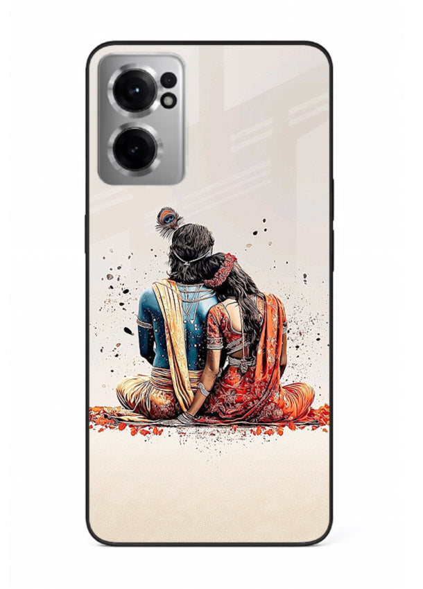 Radha Krishna back pose artwork for OnePlus Nord CE2 5G