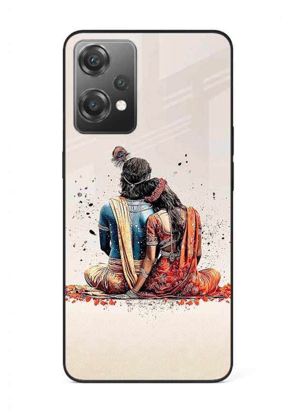 Radha Krishna back pose artwork for OnePlus Nord CE2 Lite 5G