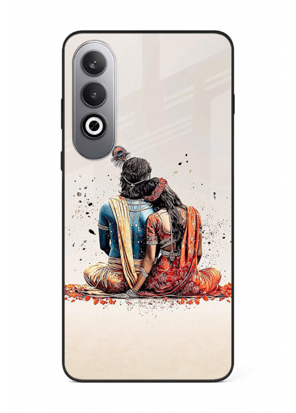 Radha Krishna back pose artwork for OnePlus Nord CE4