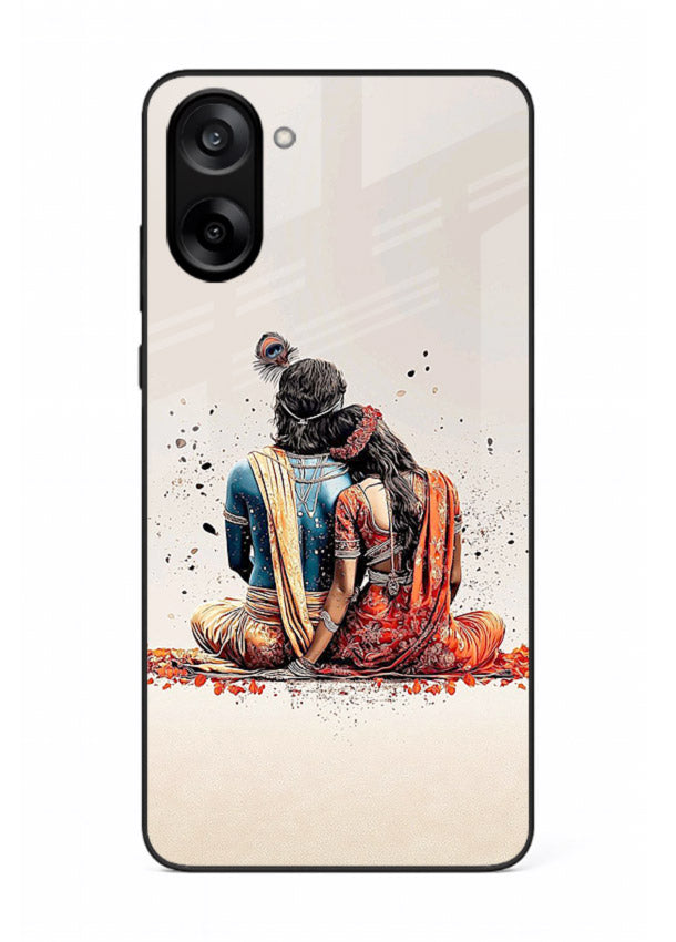 Radha Krishna back pose artwork for OnePlus Nord CE5