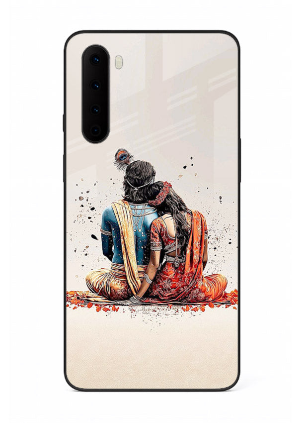 Radha Krishna back pose artwork for OnePlus Nord