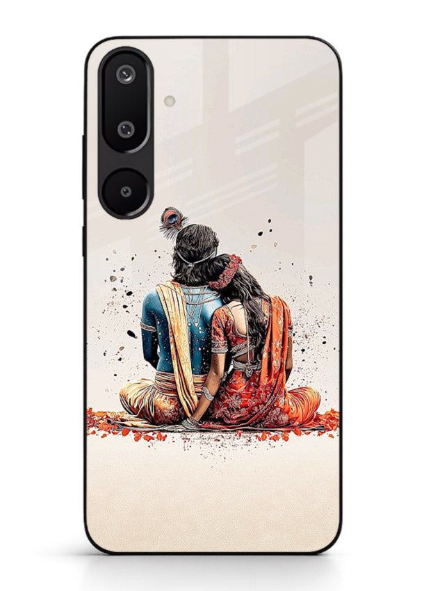 Radha Krishna back pose artwork for Samsung F16 5G