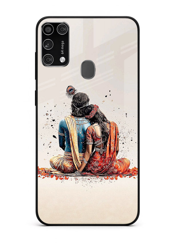 Radha Krishna back pose artwork for Samsung M31