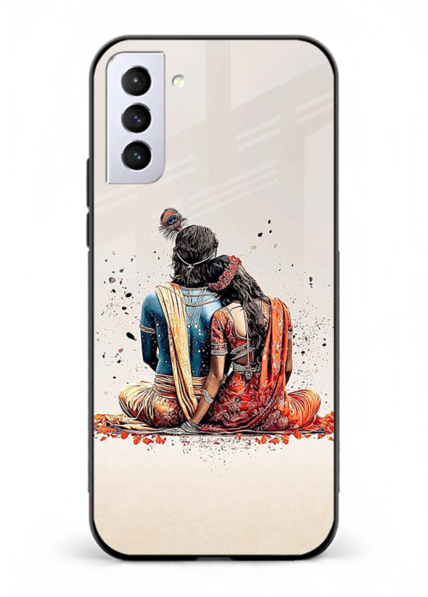 Radha Krishna back pose artwork for Samsung S21 FE