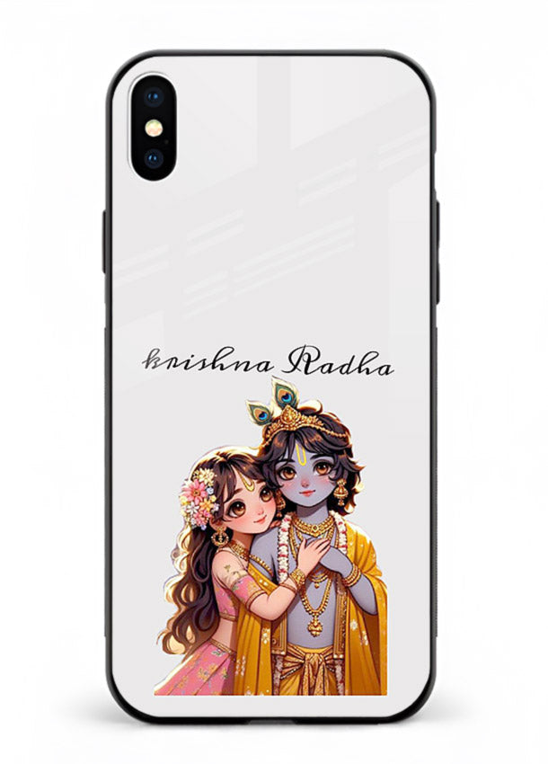 Minimal Radha Krishna pastel art iphone xs max devotional aesthetic cover