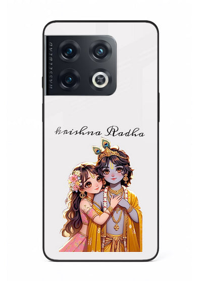 Minimal Radha Krishna pastel art OnePlus 10 Pro devotional aesthetic cover