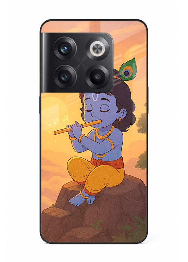Krishna flute sunset warm tone OnePlus 10T devotional glass cover