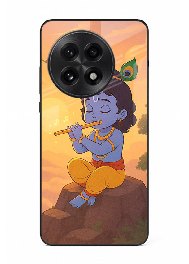 Krishna flute sunset warm tone OnePlus 13R devotional glass cover