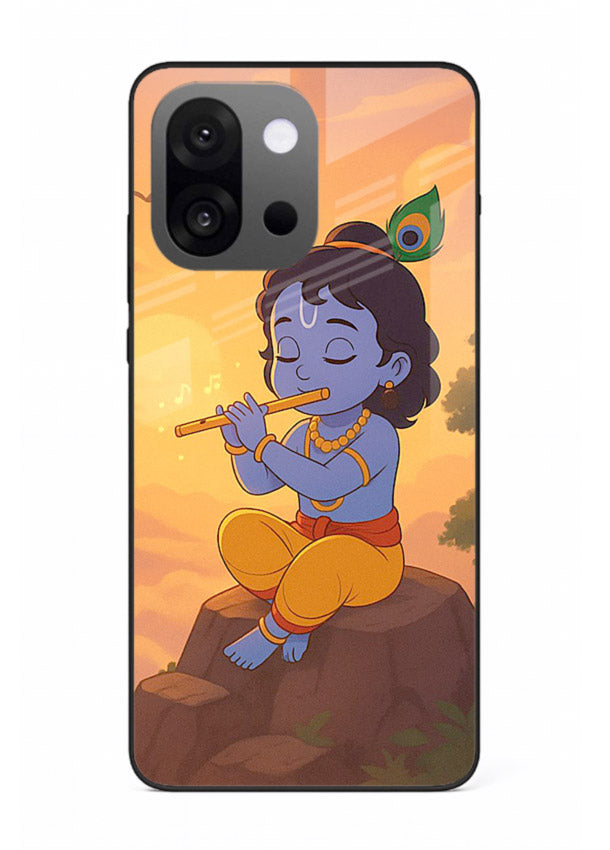Krishna flute sunset warm tone OnePlus 13s devotional glass cover