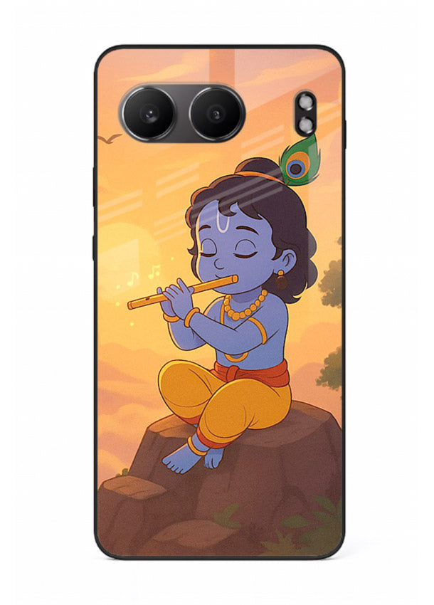 Krishna flute sunset warm tone OnePlus Nord 4 devotional glass cover