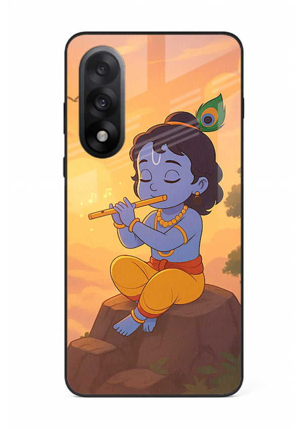 Krishna flute sunset warm tone OnePlus Nord 5 devotional glass cover