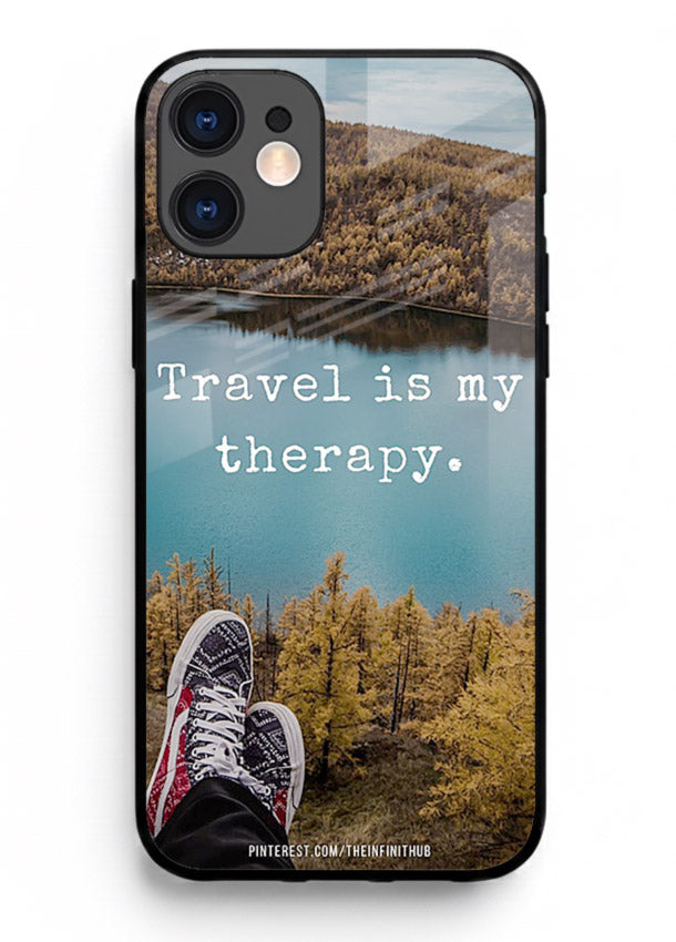 Lakeview Travel Therapy scenic artwork iphone 12 glass back cover