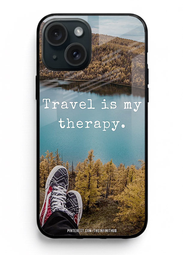 Lakeview Travel Therapy scenic artwork iphone 15 plus glass back cover