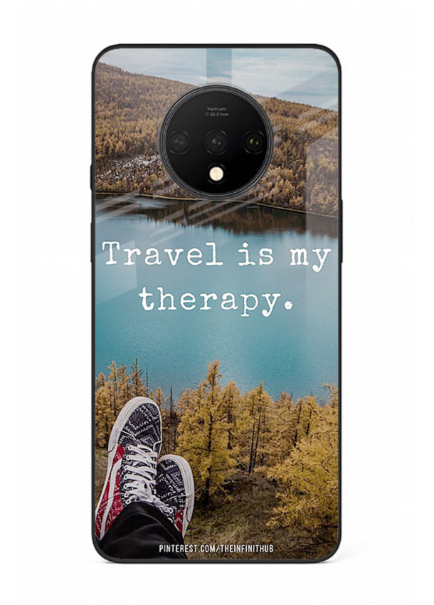 Lakeview Travel Therapy scenic artwork OnePlus 7T glass back cover
