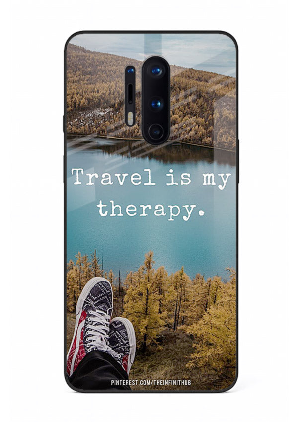 Lakeview Travel Therapy scenic artwork OnePlus 8 Pro glass back cover