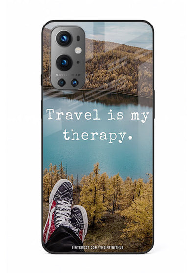 Lakeview Travel Therapy scenic artwork OnePlus 9 glass back cover