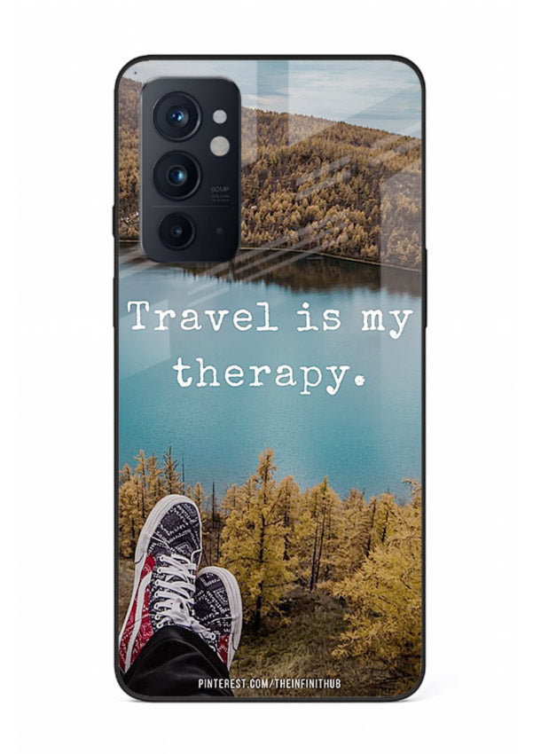 Lakeview Travel Therapy scenic artwork OnePlus 9RT glass back cover