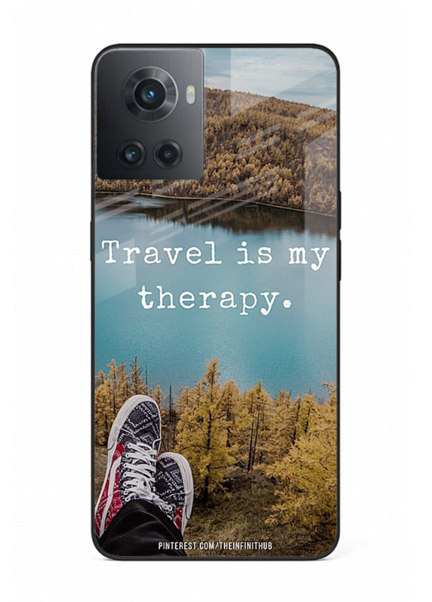 Lakeview Travel Therapy scenic artwork OnePlus 10R glass back cover
