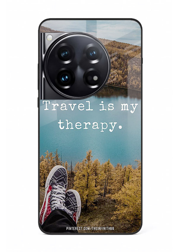 Lakeview Travel Therapy scenic artwork OnePlus 12 glass back cover