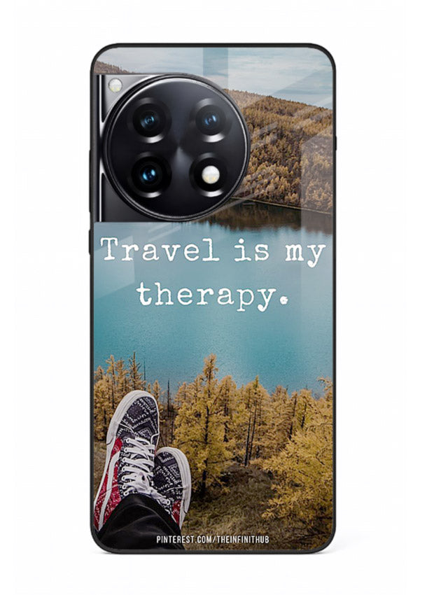Lakeview Travel Therapy scenic artwork OnePlus 12R glass back cover