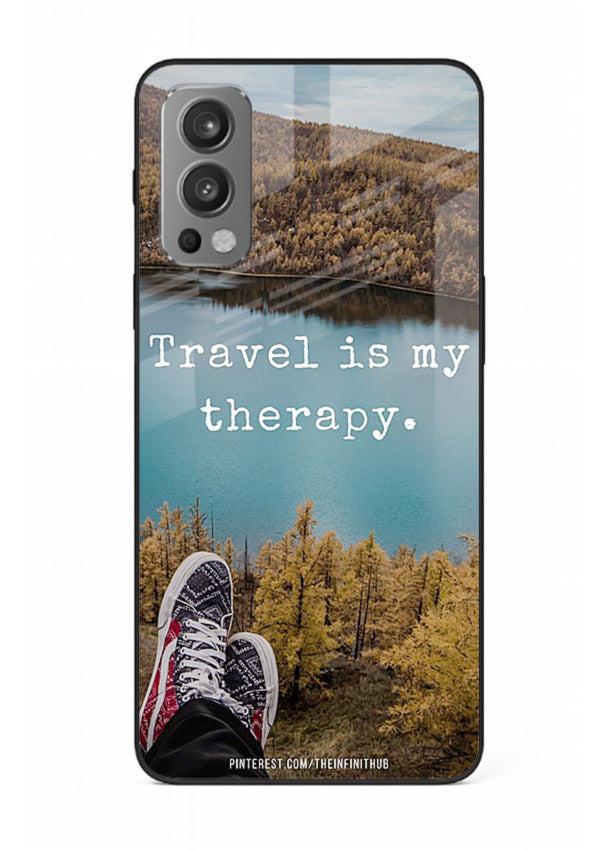 Lakeview Travel Therapy scenic artwork OnePlus Nord 2 glass back cover