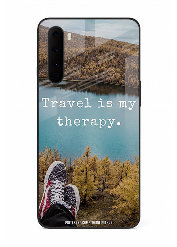 Lakeview Travel Therapy scenic artwork OnePlus Nord glass back cover