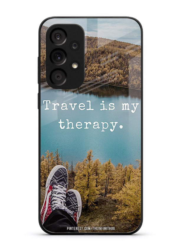 Lakeview Travel Therapy scenic artwork Samsung A33 5G glass back cover