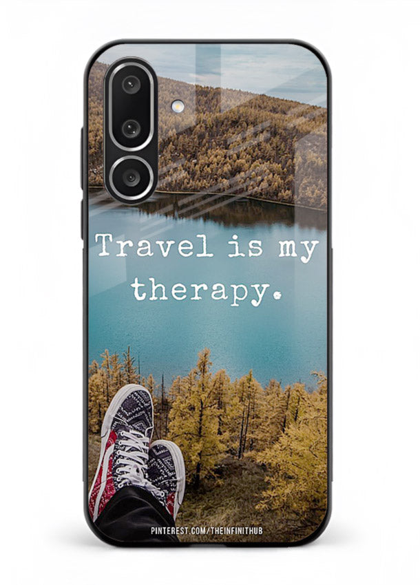 Lakeview Travel Therapy scenic artwork Samsung M56 5G glass back cover