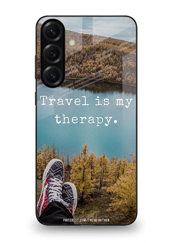 Lakeview Travel Therapy scenic artwork Samsung M34 5G glass back cover