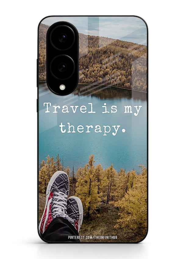 Lakeview Travel Therapy scenic artwork Samsung S25 Edge glass back cover