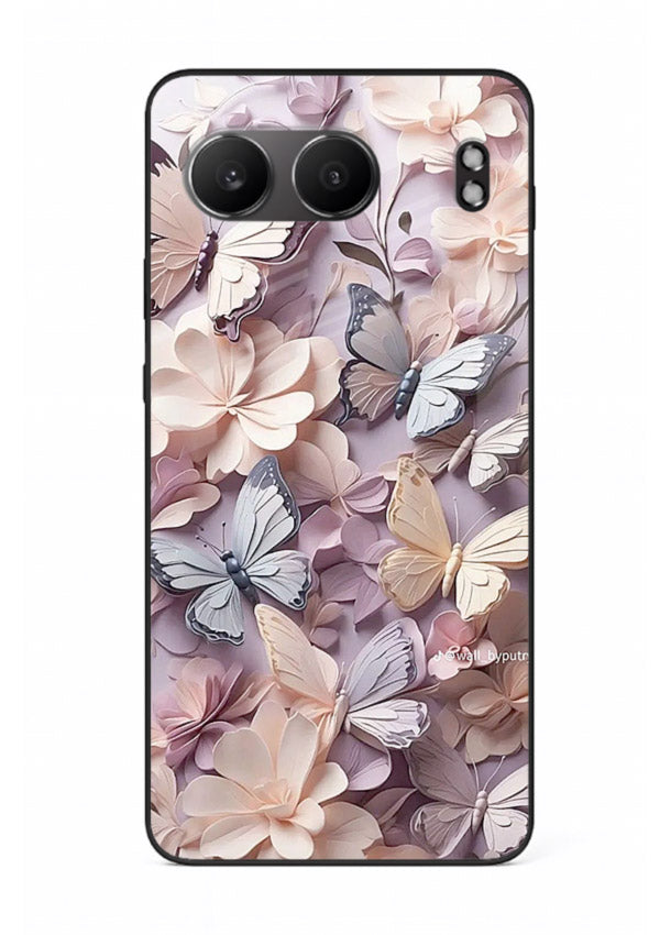 Lavender petal artwork on OnePlus Nord 4 glass back cover with calming floral tones.